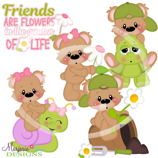 Benny & Belinda Garden Friends SVG Cutting Files + Clipart - Click Image to Close